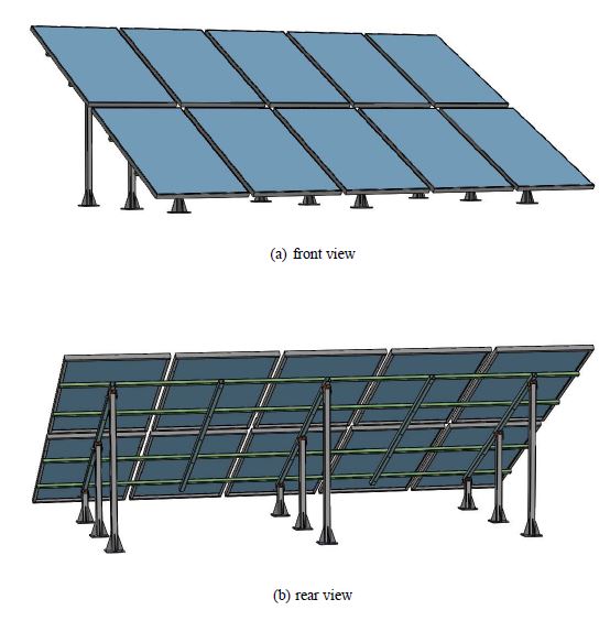 Ground, 2x5 panels, 9 struts, design model