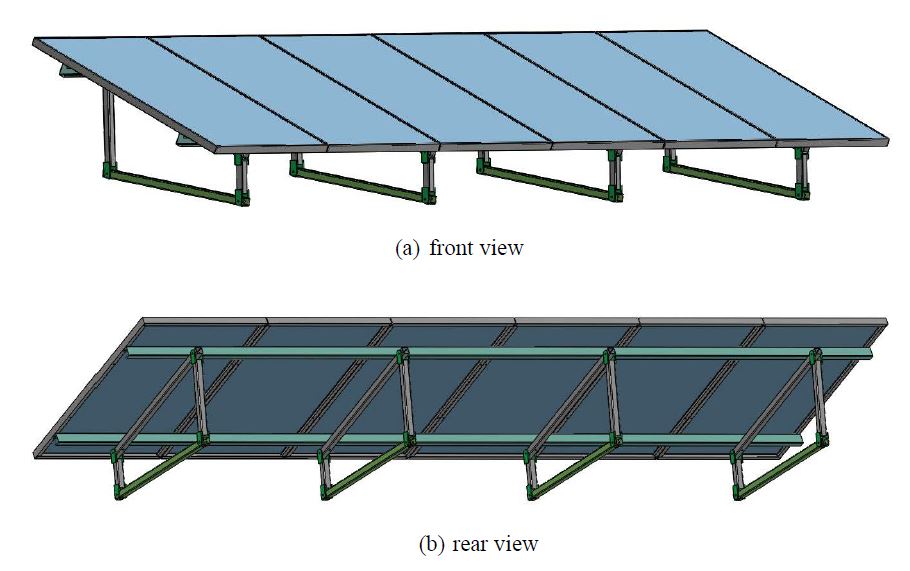 Roof, 1x6 panels, 8 struts, design model