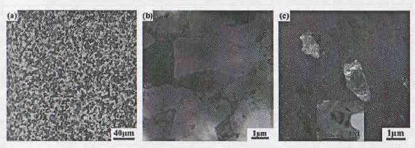 Grain structures of 4-pass FSP sample: (a) AA2009 (OM), (b) 1.5 vol. % CNT+AA2009, (c) 4.5 vol. % CNT+AA2009