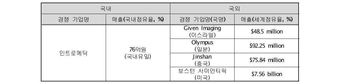 국내외 업체 현황