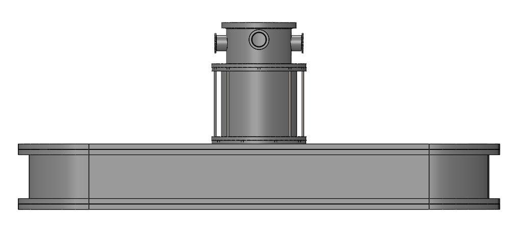 설계된 cryostat 정면 모습