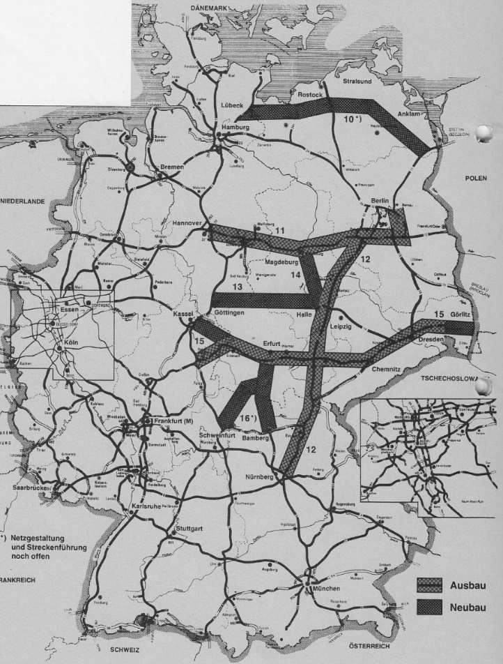 VDE, 연방도로(고속도로), 연방교통성, 1992