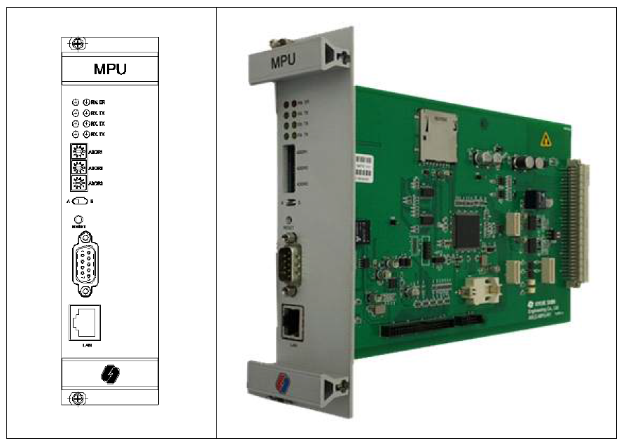 PLC 통신방식의 MPU모듈 외형