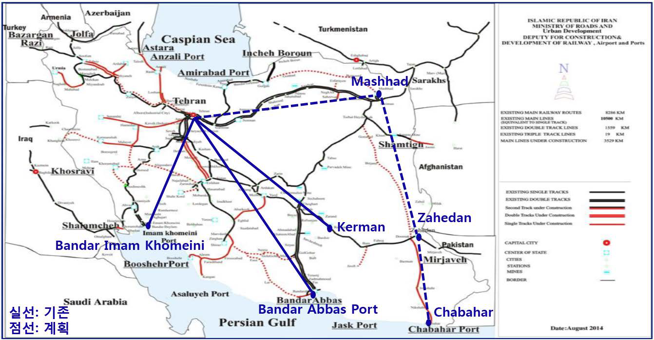 IRAN Railway Map