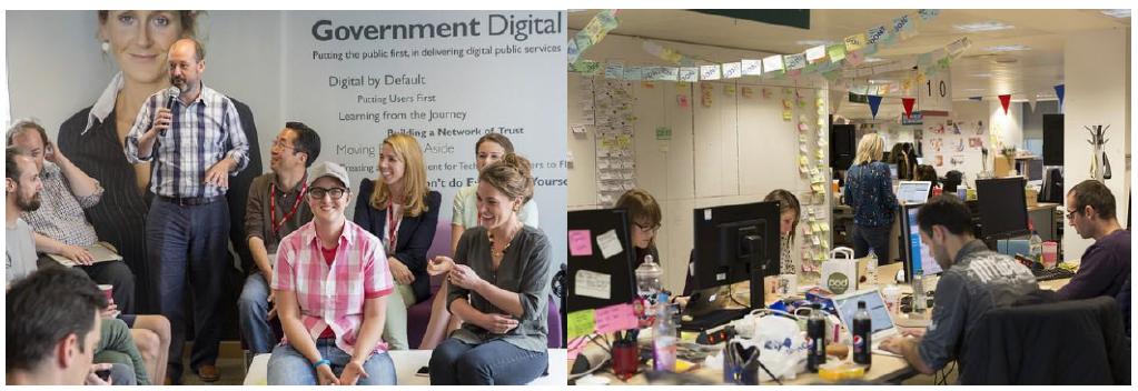 열린 분위기의 영국 정부 디지털 서비스팀 (Government Digital Service)