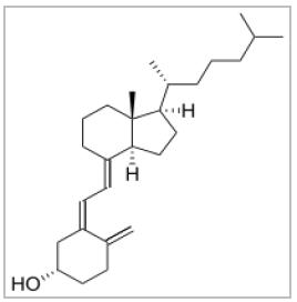 Chemical structure of Vitamin-D3 molecule