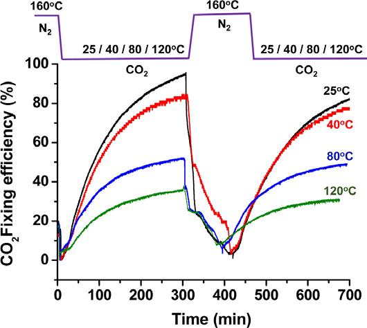 Reversible CO2 fixation and release performance of NPNHC.