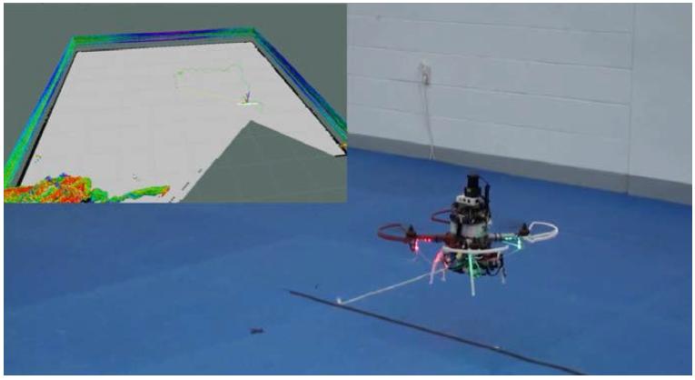 Indoor Flight test of the UAV platform