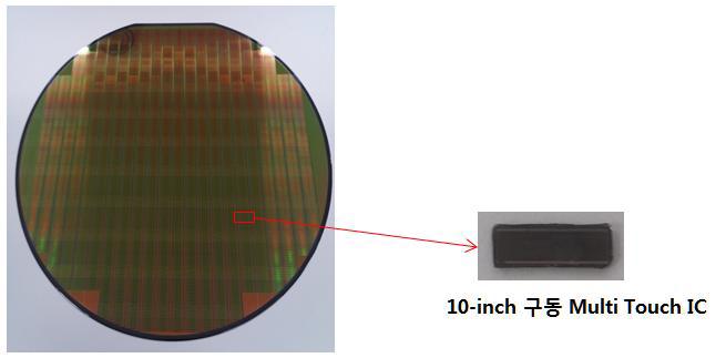 제작된 Multi Touch IC Wafer