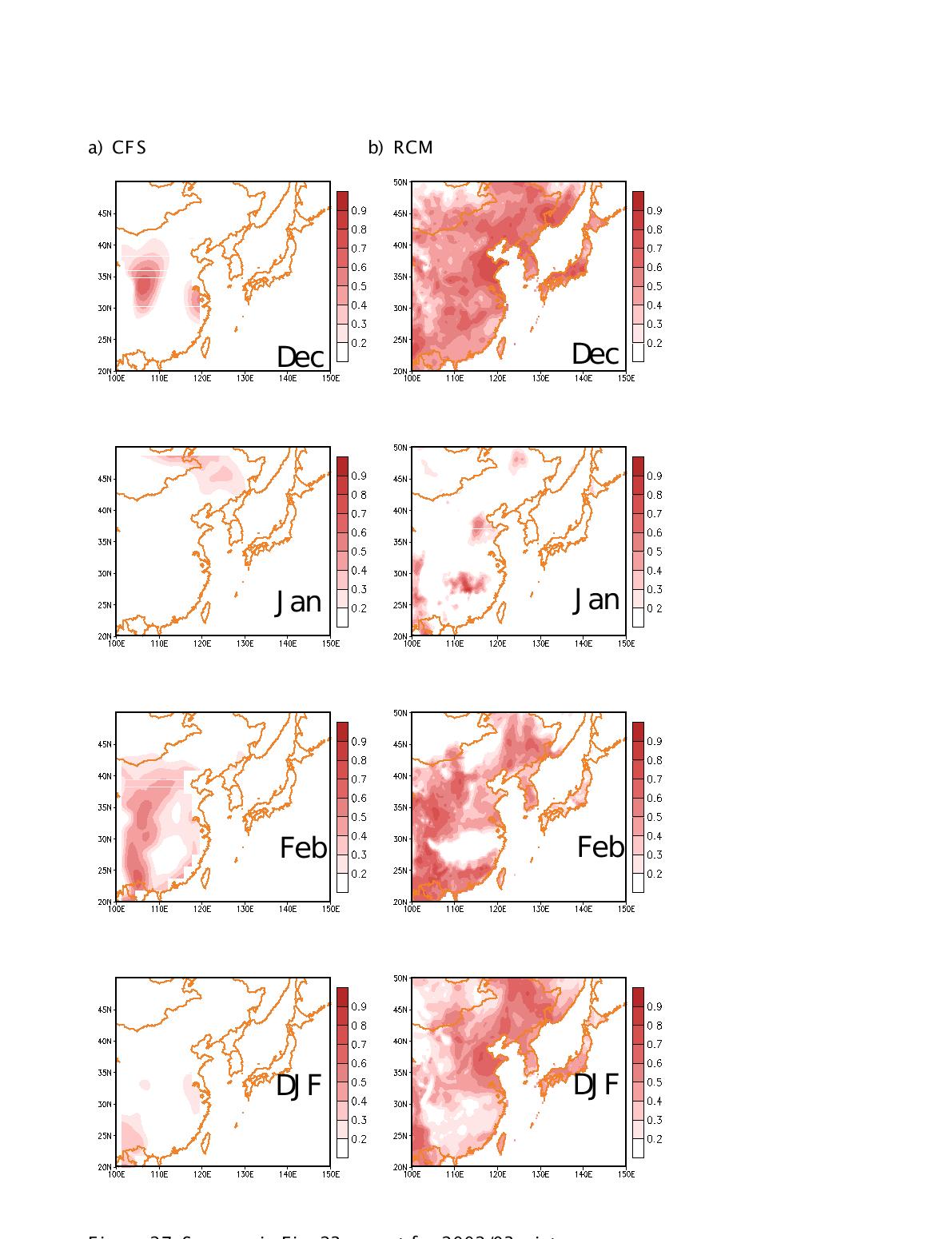 Same as in Fig. 23 except for 2002/03 winter.