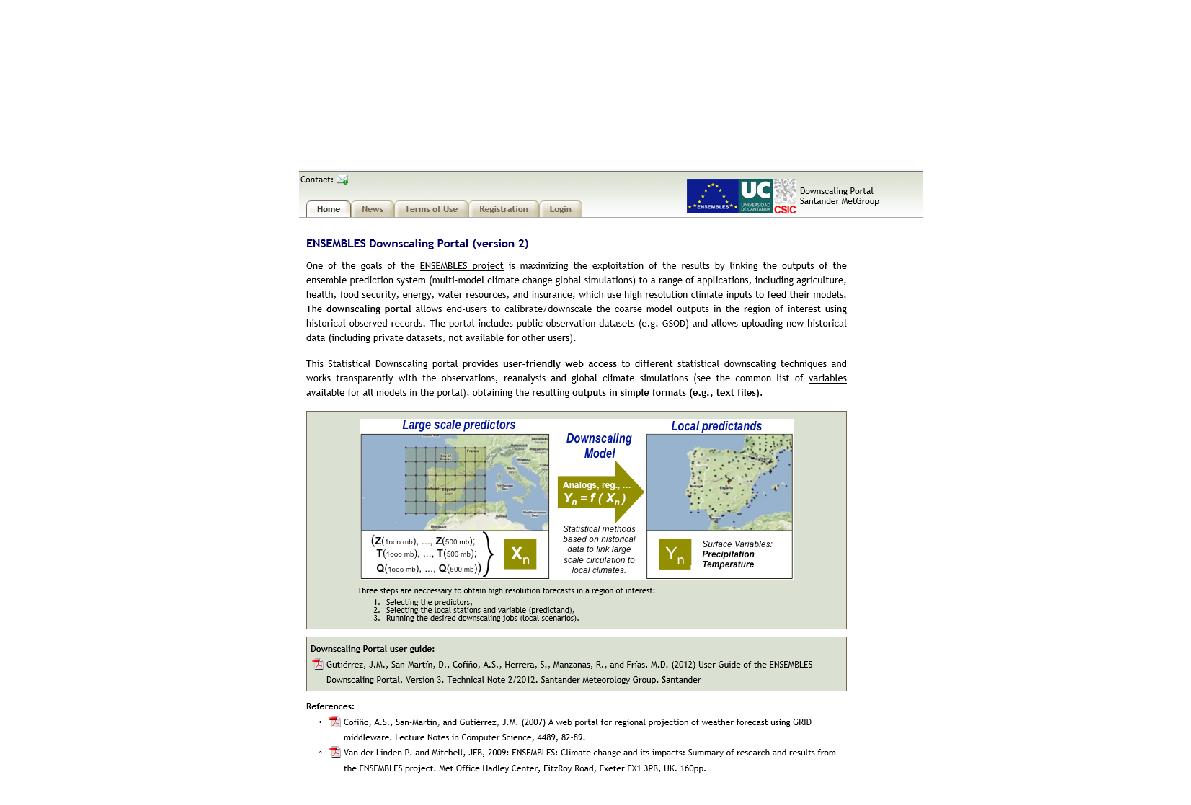 ENSEMBLES downscaling portal