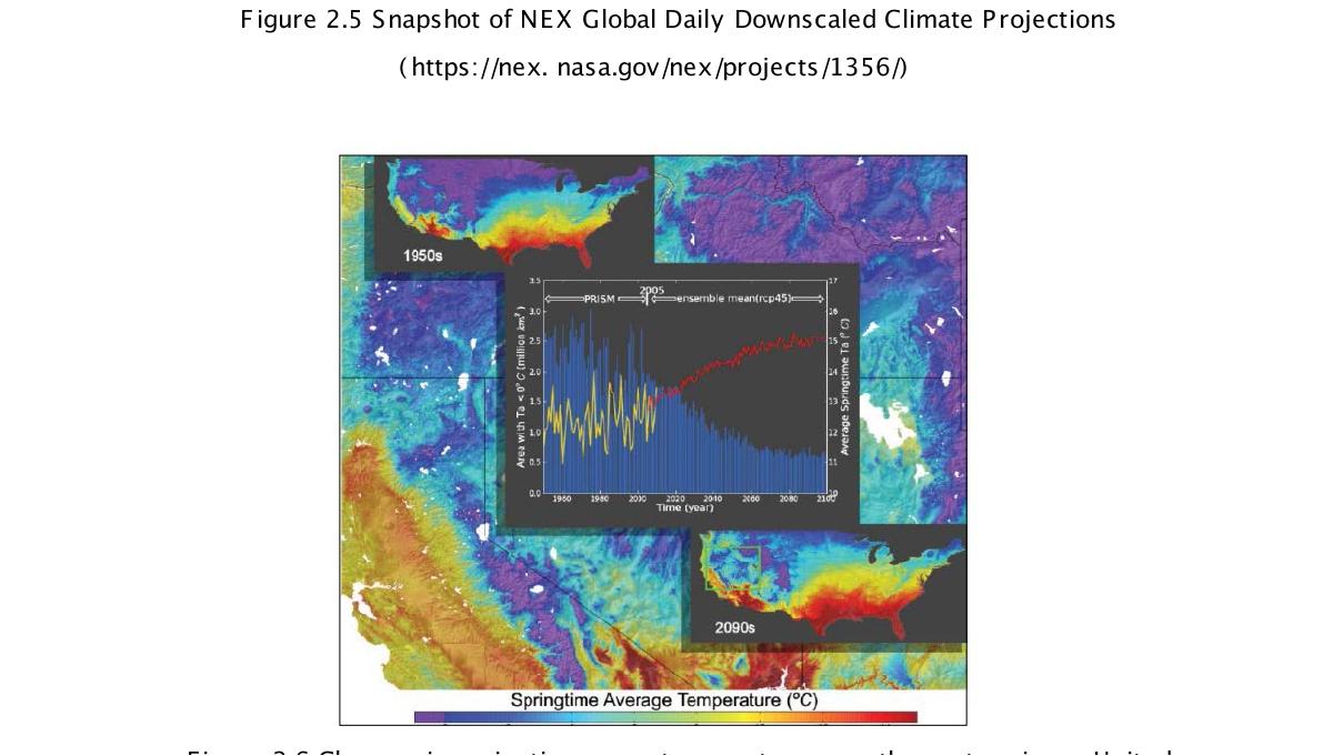 Changes in springtime mean temperature over the conterminous United States from 1950 to 2099