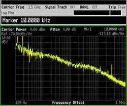 3.5 GHz 신호의 위상잡음 측정