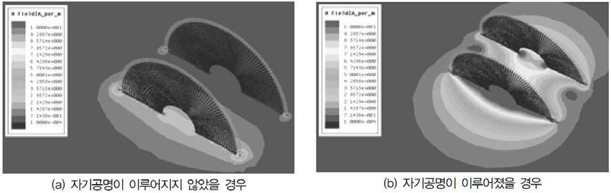 제안된 공진기의 자계 분포