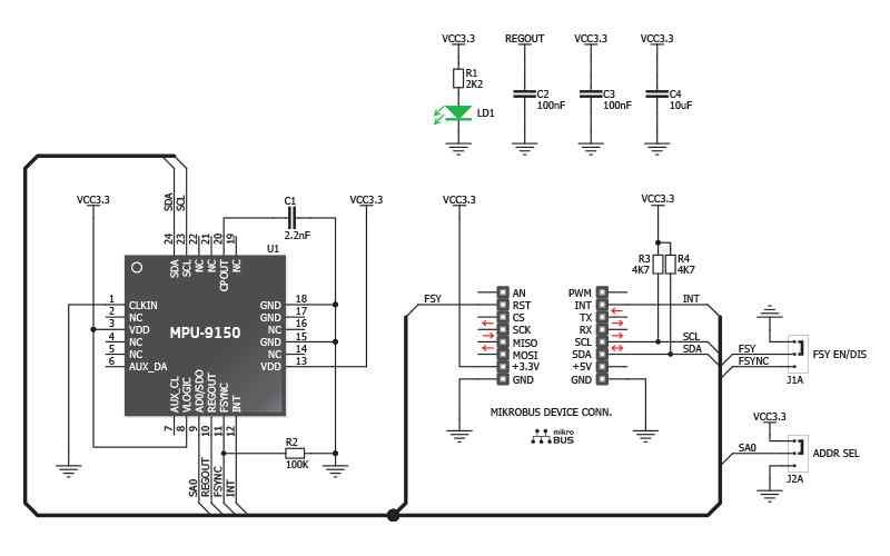 MPU-9150 동작 회로