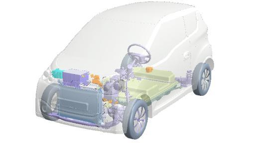 EV 주행모드의 기본 전기차량 Package Layout 설계