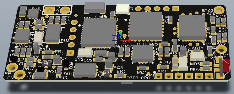 tDCS용 단일 PCB 보드 3d Modeling