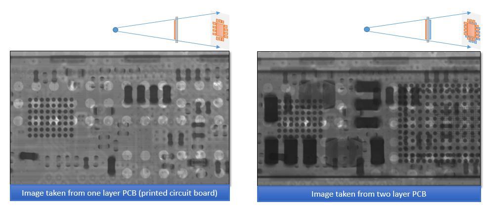 단면 및 양면 실장 기판의 X-ray 영상