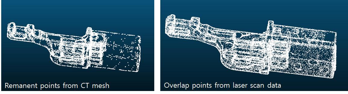 Remaining points와 overlap points의 추출 결과