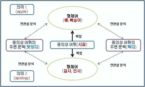 중의성 어휘의 의미별 형제어를 이용한 어휘 간 연관성 분석