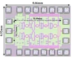 제작된 Power amplifier 칩 사진