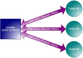 IcmpMgr ping processing for Target NE