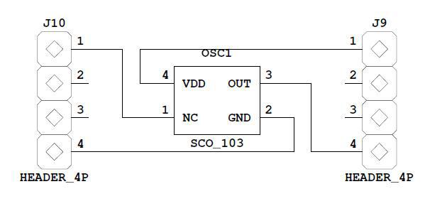 인체채널 측정용 송신모듈 오실레이터 SMD 타입 연결보드 설계도