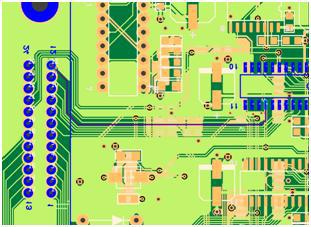 PolliEx-PCB에서 경로 최적화 알고리즘 결과의 예