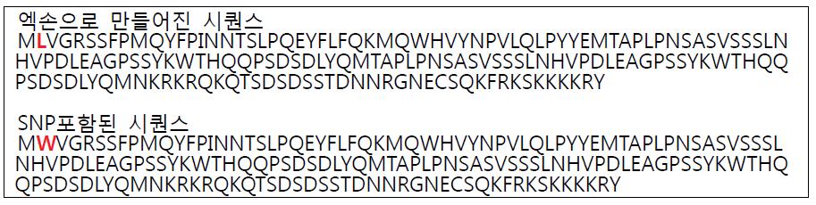 생성된 단백질 시퀀스