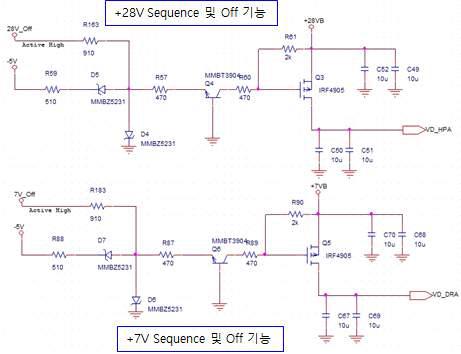 +27V 및 +7V 순차전원 인가회로