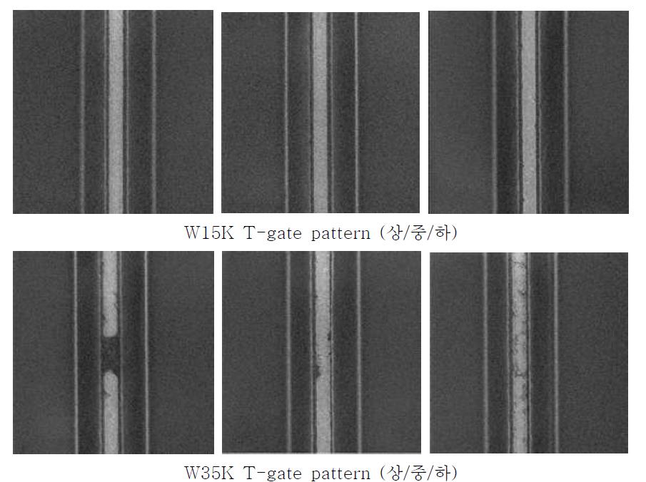 e-beam lithography에 의한 T-gate 패턴