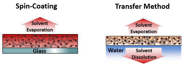 Film drying mechanism of spin-coating and our transfer method