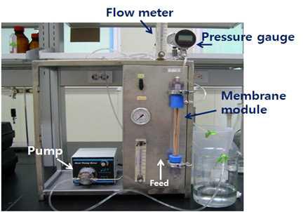 MF/UF 멤브레인 실험 장치