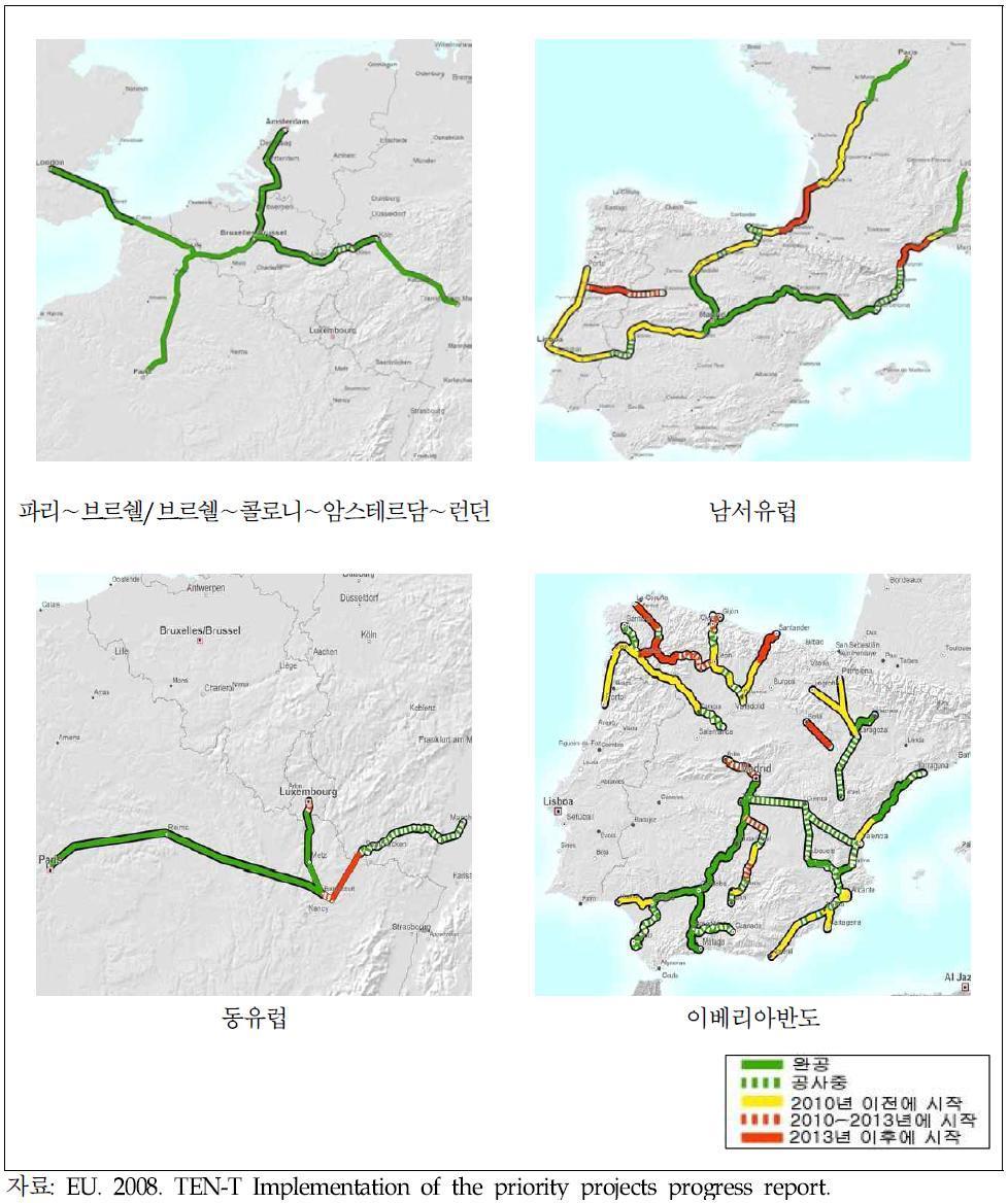 범유럽교통망계획(TEN)의 고속철도망 계획(
