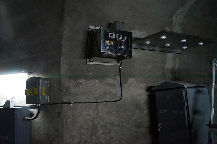 솔안터널 사갱에 설치된 터널환경측정장치