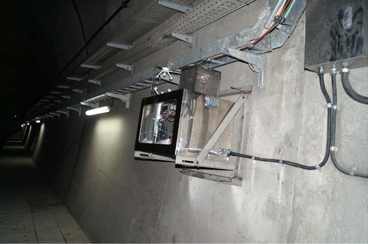 솔안터널 신호장에 설치된 터널환경측정장치