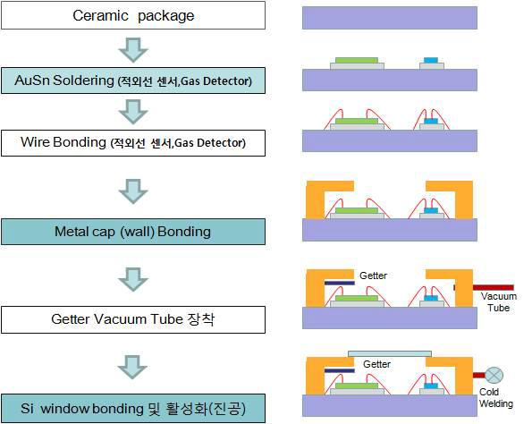 최종 완성된 하이브리드 Package 제작 과정 개략도