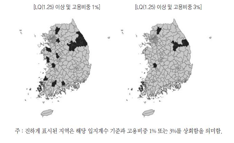 광업제품 클러스터 맵