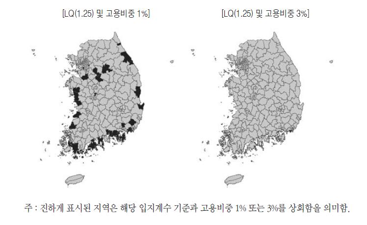 음식료품 클러스터 맵