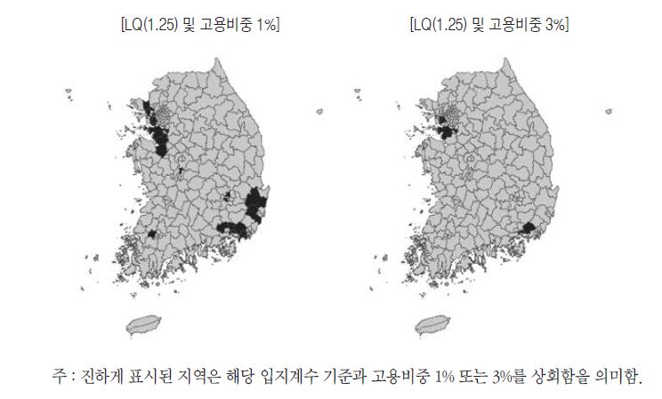 일반기계 및 장비 클러스터 맵