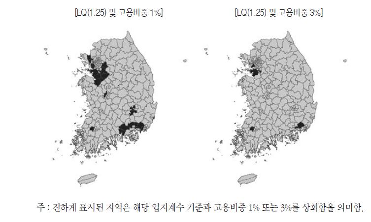 산업용기계 및 장비 클러스터 맵