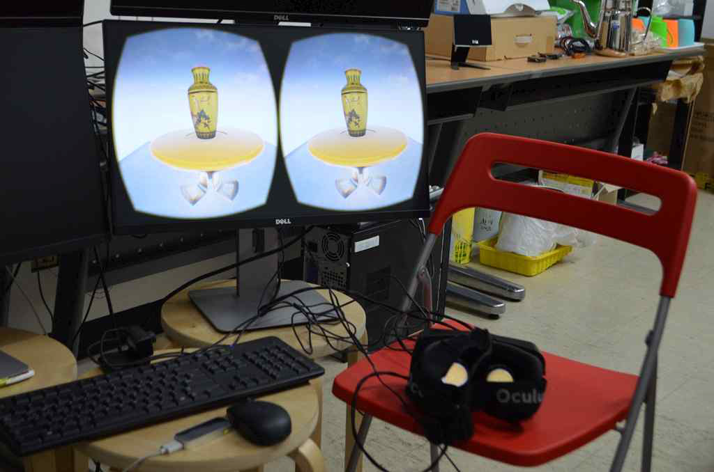 Oculus VR HMD environment built using a virtual museum concept