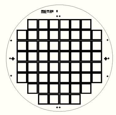 Si window metalization을 위한 Photo mask 설계