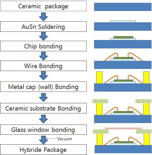하이브리드 Package 제작 과정 개략도