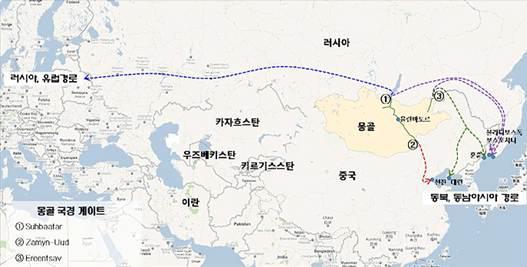 몽골 내륙 운송 환적 지점