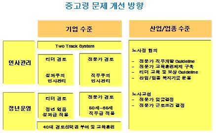 중고령 문제 개선 방향