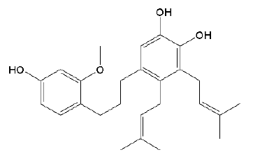 Kazinol J의 구조