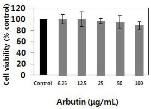 알부틴 세포 생존율(MTT assay)