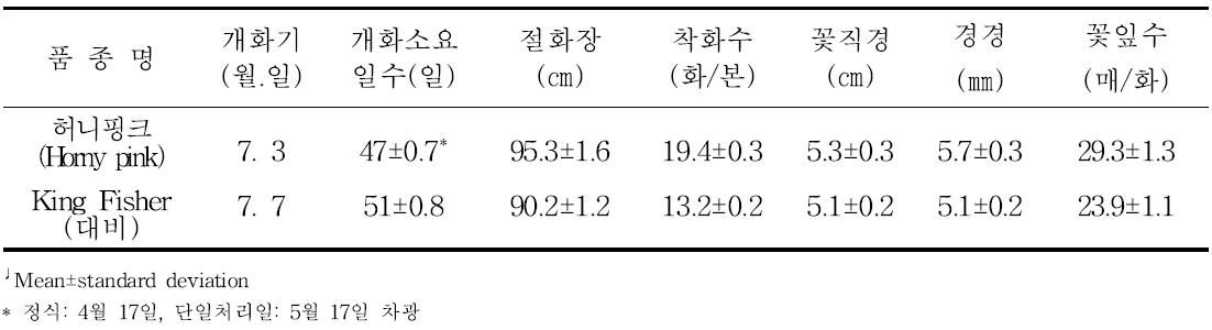 ‘허니핑크’의 촉성재배 특성