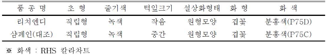 ‘리치엔디’ 품종의 고유특성